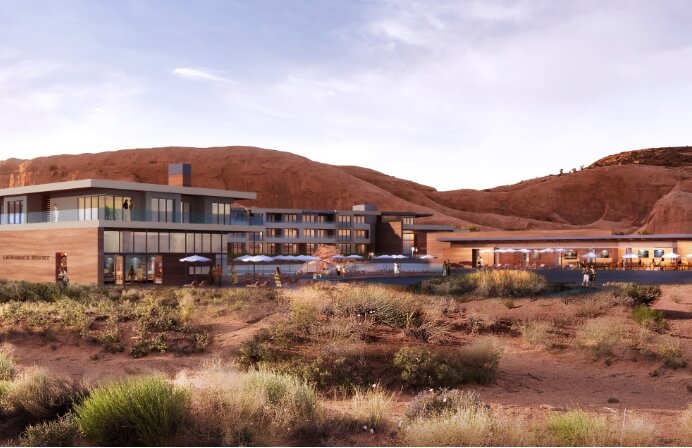 A vision of Lionsback Resort as Moab's luxury resort experience.